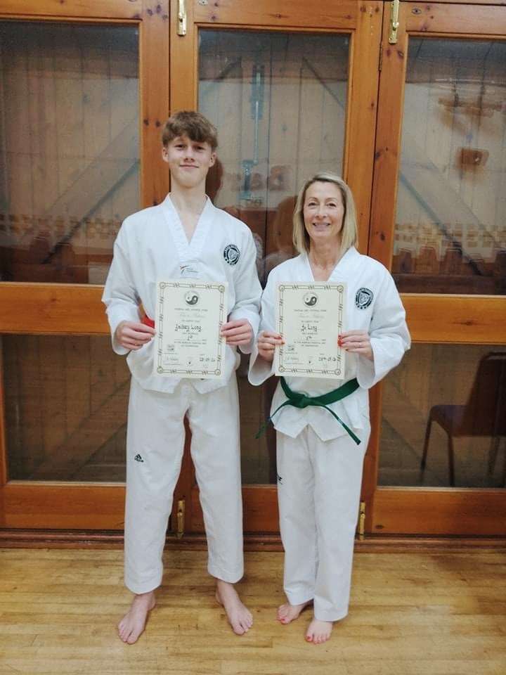 Mum and son in the club who both received highly commended at our July 2024 grading
