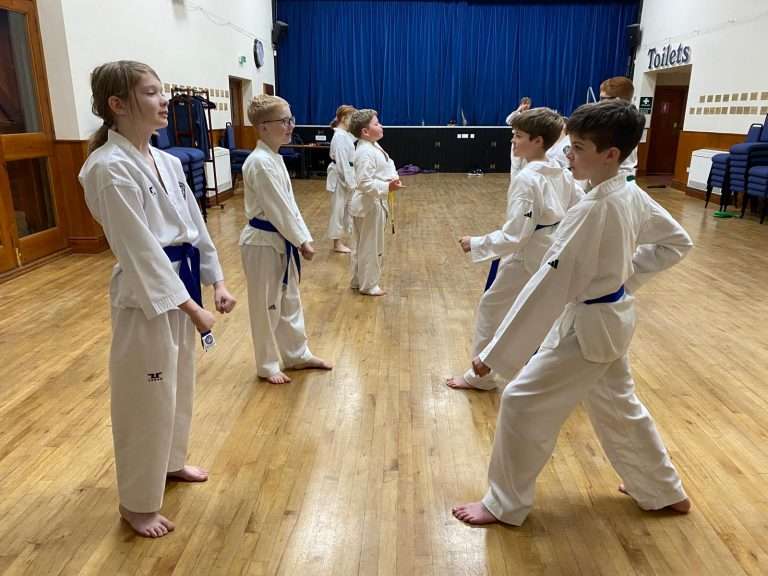Students preparing for 'One Step Sparring'