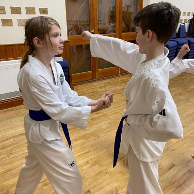 Students practicing 'One Step Sparring'